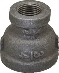B&K Mueller - Size 3/4 x 3/8", Class 150, Malleable Iron Black Pipe Reducing Coupling - 150 psi, Threaded End Connection - Benchmark Tooling