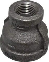 B&K Mueller - Size 1 x 1/2", Class 150, Malleable Iron Black Pipe Reducing Coupling - 150 psi, Threaded End Connection - Benchmark Tooling