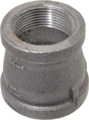 B&K Mueller - Size 1-1/2 x 1-1/4", Class 150, Malleable Iron Black Pipe Reducing Coupling - 150 psi, Threaded End Connection - Benchmark Tooling