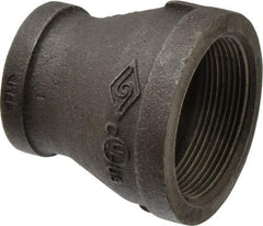 B&K Mueller - Size 2 x 1-1/4", Class 150, Malleable Iron Black Pipe Reducing Coupling - 150 psi, Threaded End Connection - Benchmark Tooling