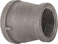B&K Mueller - Size 2 x 1-1/2", Class 150, Malleable Iron Black Pipe Reducing Coupling - 150 psi, Threaded End Connection - Benchmark Tooling