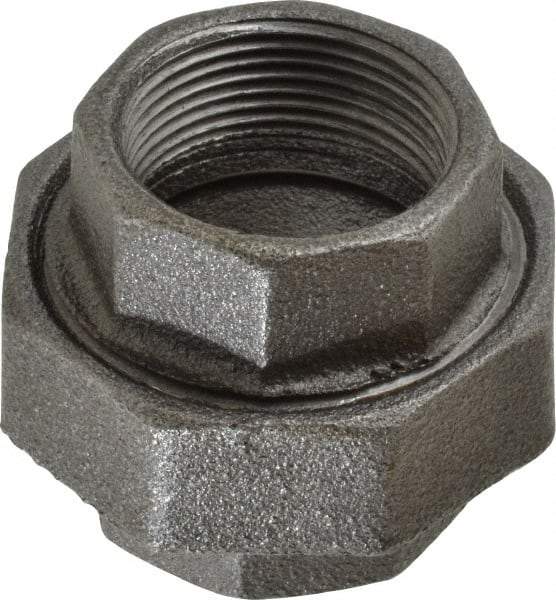 Value Collection - Size 1-1/4", Class 150, Malleable Iron Black Pipe Union - 150 psi, Threaded End Connection - Benchmark Tooling