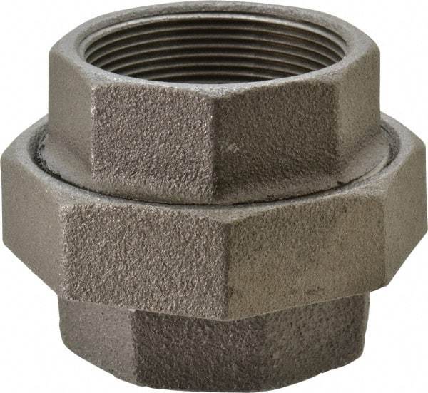 Value Collection - Size 2", Class 150, Malleable Iron Black Pipe Union - 150 psi, Threaded End Connection - Benchmark Tooling