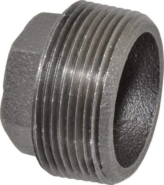 B&K Mueller - Size 1-1/2 x 1/2", Class 150, Malleable Iron Black Pipe Hex Bushing - 150 psi, Threaded End Connection - Benchmark Tooling