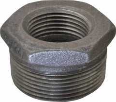 B&K Mueller - Size 1-1/2 x 1", Class 150, Malleable Iron Black Pipe Hex Bushing - 150 psi, Threaded End Connection - Benchmark Tooling