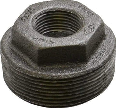 B&K Mueller - Size 2 x 3/4", Class 150, Malleable Iron Black Pipe Hex Bushing - 150 psi, Threaded End Connection - Benchmark Tooling
