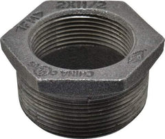 Value Collection - Size 2 x 1-1/2", Class 150, Malleable Iron Black Pipe Hex Bushing - 150 psi, Threaded End Connection - Benchmark Tooling