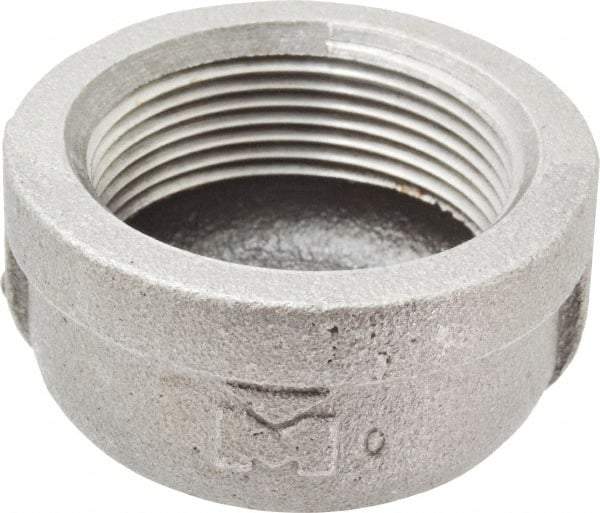 B&K Mueller - Size 1-1/2", Class 150, Malleable Iron Black Pipe End Cap - 150 psi, Threaded End Connection - Benchmark Tooling