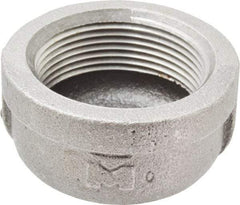 B&K Mueller - Size 1-1/2", Class 150, Malleable Iron Black Pipe End Cap - 150 psi, Threaded End Connection - Benchmark Tooling