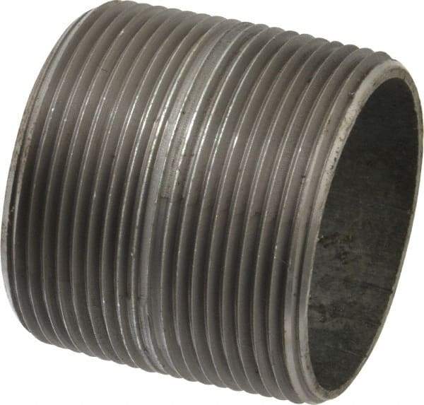 B&K Mueller - Schedule 40, 2-1/2 x 2-1/2" Galvanized Pipe Nipple - Threaded Steel - Benchmark Tooling