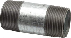 B&K Mueller - Schedule 40, 1-1/4 x 3-1/2" Galvanized Pipe Nipple - Threaded Steel - Benchmark Tooling