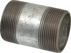 B&K Mueller - Schedule 40, 2-1/2 x 4" Galvanized Pipe Nipple - Threaded Steel - Benchmark Tooling