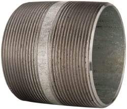 B&K Mueller - Schedule 40, 4 x 4" Galvanized Pipe Nipple - Threaded Steel - Benchmark Tooling