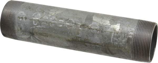 B&K Mueller - Schedule 40, 2 x 9" Galvanized Pipe Nipple - Threaded Steel - Benchmark Tooling