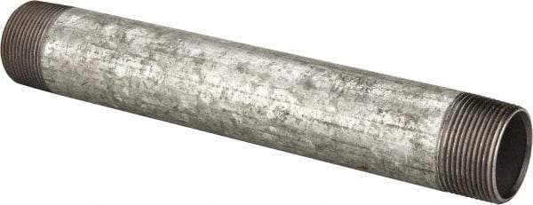 B&K Mueller - Schedule 40, 1-1/4 x 10" Galvanized Pipe Nipple - Threaded Steel - Benchmark Tooling