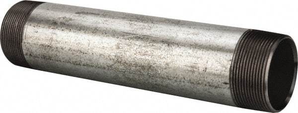 B&K Mueller - Schedule 40, 2 x 10" Galvanized Pipe Nipple - Threaded Steel - Benchmark Tooling