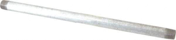 B&K Mueller - Schedule 40, 3/8 x 12" Galvanized Pipe Nipple - Threaded Steel - Benchmark Tooling