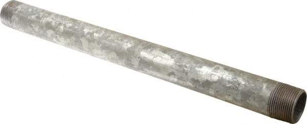 B&K Mueller - Schedule 40, 1-1/4 x 18" Galvanized Pipe Nipple - Threaded Steel - Benchmark Tooling