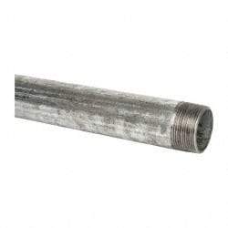 B&K Mueller - Schedule 40, 1-1/2 x 18" Galvanized Pipe Nipple - Threaded Steel - Benchmark Tooling