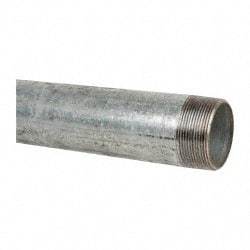 B&K Mueller - Schedule 40, 2 x 18" Galvanized Pipe Nipple - Threaded Steel - Benchmark Tooling