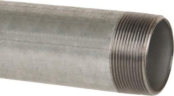 B&K Mueller - Schedule 40, 2 x 24" Galvanized Pipe Nipple - Threaded Steel - Benchmark Tooling