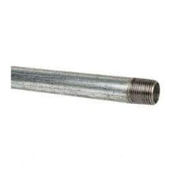 B&K Mueller - Schedule 40, 1/2 x 30" Galvanized Pipe Nipple - Threaded Steel - Benchmark Tooling