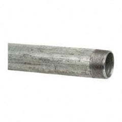 B&K Mueller - Schedule 40, 1-1/2 x 48" Galvanized Pipe Nipple - Threaded Steel - Benchmark Tooling