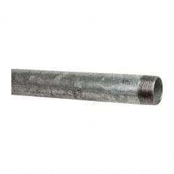 B&K Mueller - Schedule 40, 1-1/2 x 60" Galvanized Pipe Nipple - Threaded Steel - Benchmark Tooling