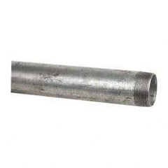 B&K Mueller - Schedule 40, 2 x 60" Galvanized Pipe Nipple - Threaded Steel - Benchmark Tooling