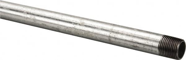 B&K Mueller - Schedule 40, 1/2 x 72" Galvanized Pipe Nipple - Threaded Steel - Benchmark Tooling