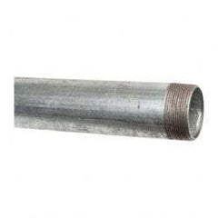 B&K Mueller - Schedule 40, 2 x 72" Galvanized Pipe Nipple - Threaded Steel - Benchmark Tooling