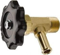 Parker - Hose I.D. x MNPTF End Connection Brass Truck Valve - 2-3/4" OAL, 5/8 x 3/8" Pipe - Benchmark Tooling