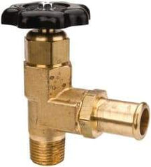Parker - Hose I.D. x MNPTF End Connection Brass Truck Valve - 3.73" OAL, 3/4 x 1/2" Pipe - Benchmark Tooling