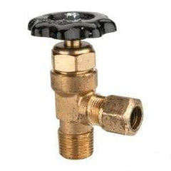 Parker - Tube (NTA) x MNPTF End Connection Brass Truck Valve - 3.28" OAL, 1/2" Pipe - Benchmark Tooling