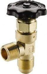 Parker - MNPTF x Flare End Connection Brass Truck Valve - 3.6" OAL, 1/2 x 5/8" Pipe - Benchmark Tooling