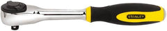 Stanley - 3/8" Drive Pear Head Ratchet - Chrome Finish, 9" OAL, 60 Gear Teeth, Rotator Head - Benchmark Tooling