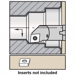 Kennametal - 25mm Min Bore Diam, 250mm OAL, 20mm Shank Diam, A-SCLC Indexable Boring Bar - CC.. Insert, Screw Holding Method - Benchmark Tooling