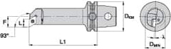 Kennametal - Right Hand Cut, Size KM63, DC.. Insert Compatiblity, Internal Modular Turning & Profiling Cutting Unit Head - 22mm Ctr to Cutting Edge, 140mm Head Length, Through Coolant, Series Screw-On - Benchmark Tooling