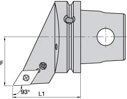 Kennametal - Right Hand Cut, Size KM63, DN.. Insert Compatiblity, External Modular Turning & Profiling Cutting Unit Head - 43mm Ctr to Cutting Edge, 60mm Head Length, Through Coolant, Series Kenlever - Benchmark Tooling