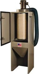 Value Collection - 1-1/2 hp, 600 CFM Sandblaster Dust Collector - 76" High x 21" Diam - Benchmark Tooling