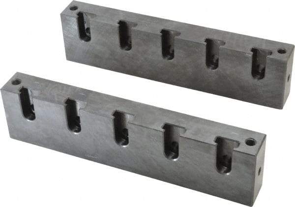 Snap Jaws - 8" Wide x 2-1/2" High x 1-1/4" Thick, Flat/No Step Vise Jaw - Soft, Steel, Fixed Jaw, Compatible with 6" Vises - Benchmark Tooling