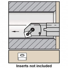 Kennametal - 50mm Min Bore Diam, 300mm OAL, 40mm Shank Diam, A-MSKN Indexable Boring Bar - SN.. Insert, Screw or Clamp Holding Method - Benchmark Tooling