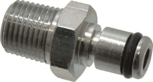 CPC Colder Products - 1/8 NPT Brass, Quick Disconnect, Coupling Insert - 250 Max psi, -40 to 180°F, 1.12" OAL x 0.63" Overall Height, Chrome Plated - Benchmark Tooling