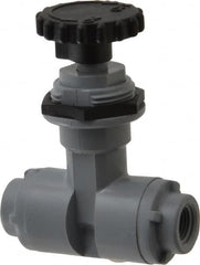 Specialty Mfr - 1/8" Pipe, Inline Needle Valve - PTFE Seal, FNPT x FNPT Ends, PVC Valve, 125 Max psi - Benchmark Tooling