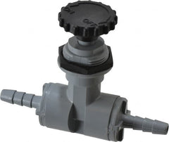 Specialty Mfr - 1/4" Pipe, Inline Needle Valve - EPDM Seal, Barbed x Barbed Ends, PVC Valve, 125 Max psi - Benchmark Tooling