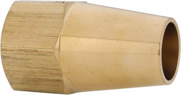 Parker - 3/4" Tube OD, 45° Brass Flared Tube Long Nut - 1-1/16-14 UNF, Flare Ends - Benchmark Tooling