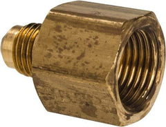 Parker - 1/4 x 3/8" Tube OD, 45° Brass Flared Tube Male Flare To Female Flare - 5/8-18 UNF, Flare x Flare Ends - Benchmark Tooling