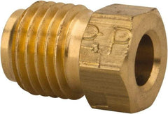 Parker - 3/16" Tube OD, Brass Flared Tube Inverted Piloted Nut - 3/8-24 UNF, Flare Ends - Benchmark Tooling