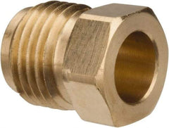 Parker - 5/16" Tube OD, Brass Flared Tube Inverted Piloted Nut - 1/2-20 UNF, Flare Ends - Benchmark Tooling
