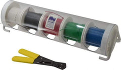 Alpha Wire - 24 AWG, 7 Strand, 500' OAL, Hook Up Wire - Black, Blue, Green, Red & White PVC Jacket, 0.057" Diam - Benchmark Tooling